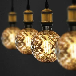 LAMPADINA FILAMENTO SFERA AMBRA E27 4W STILE VINTAGE RETRO LUCE DECORATIVA TD-OC