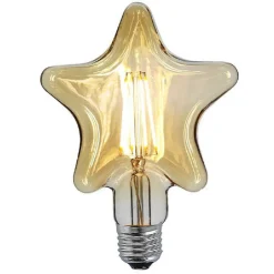 LAMPADINA FILAMENTO STELLA AMBRA E27 4 WATT STILE VINTAGE RETRO DECORATIVA ST-OC