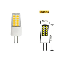 LAMPADINA G4 LED SMD 2,5 WATT 12V LUCE FREDDA 6500K CALDA 3000K NATURALE 4000K