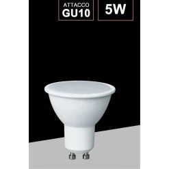 LAMPADINA LED 5 W GU10 LUCE CALDA NATURALE FREDDA FARETTO ILLUMINAZIONE GU10-5W