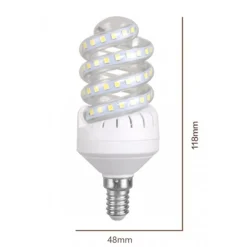 LAMPADINA LED 13 WATT E14 1235LM SPIRALE VORTICE LUCE NATURALE 4000K CALDA 3000K