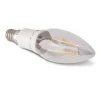 LAMPADINA LED A CANDLA ATTACCO PICCOLO E14 4WATT FILAMENTO EFFETTO INCANDESCENZA