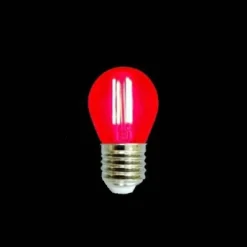 LAMPADINA LED A FILAMENTO G45 ATTACCO E27 4W A GLOBO LUCE COLORATA ROSSO G45A-TR