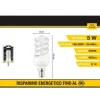 LAMPADINA LED A SPIRALE E14 5 W LUCE BIANCA FREDDA CALDA NATURALE 28D S-01T