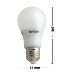 LAMPADINA LED ATTACCO E27 BULBO A55 7W GLOBO LUCE FREDDA 6500K ALTA QUALITÀ 00067