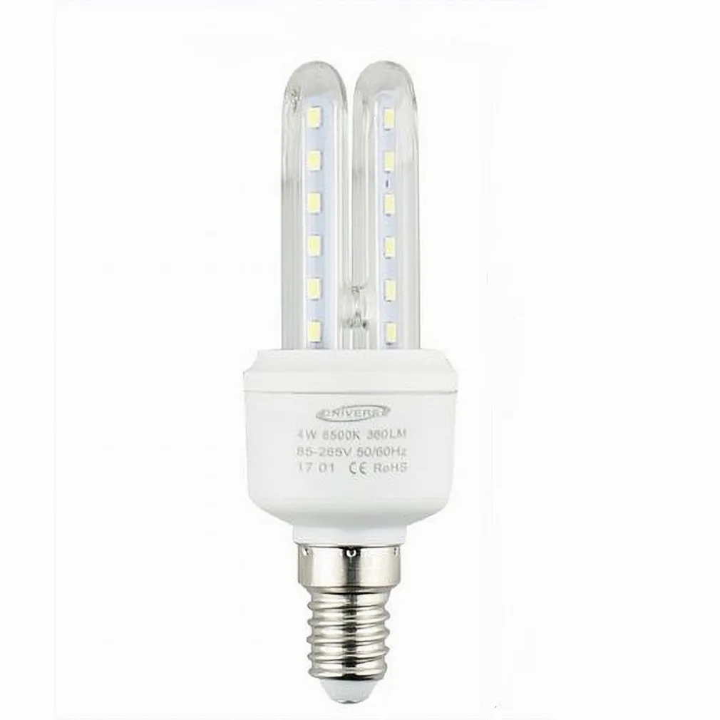 LAMPADINA LED ATTACCO E14 2U 4 W LUCE FREDDA CALDA NATURALE ILLUMINAZIONE 2U-01