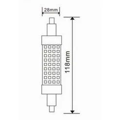 LAMPADINA LED ATTACCO R7S 19 WATT 2500 LM LUCE CALDA NATURALE FREDDA R7S-19W-001