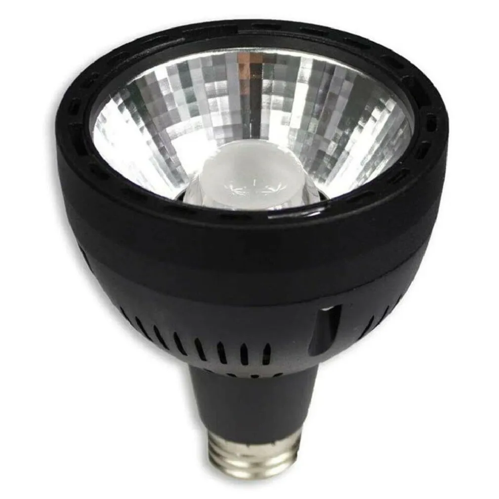 LAMPADINA LED COB PAR30 E27 36 WATT FARETTO LUCE 6500K 3000K 4000K NERO P30-2N