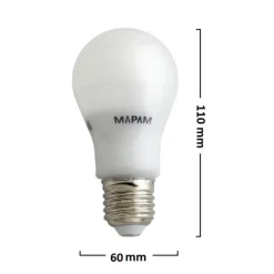 LAMPADINA LED E27 BULBO A60 9W ATTACCO GRANDE GLOBO LUCE CALDA ALTA QUALITÀ 00098