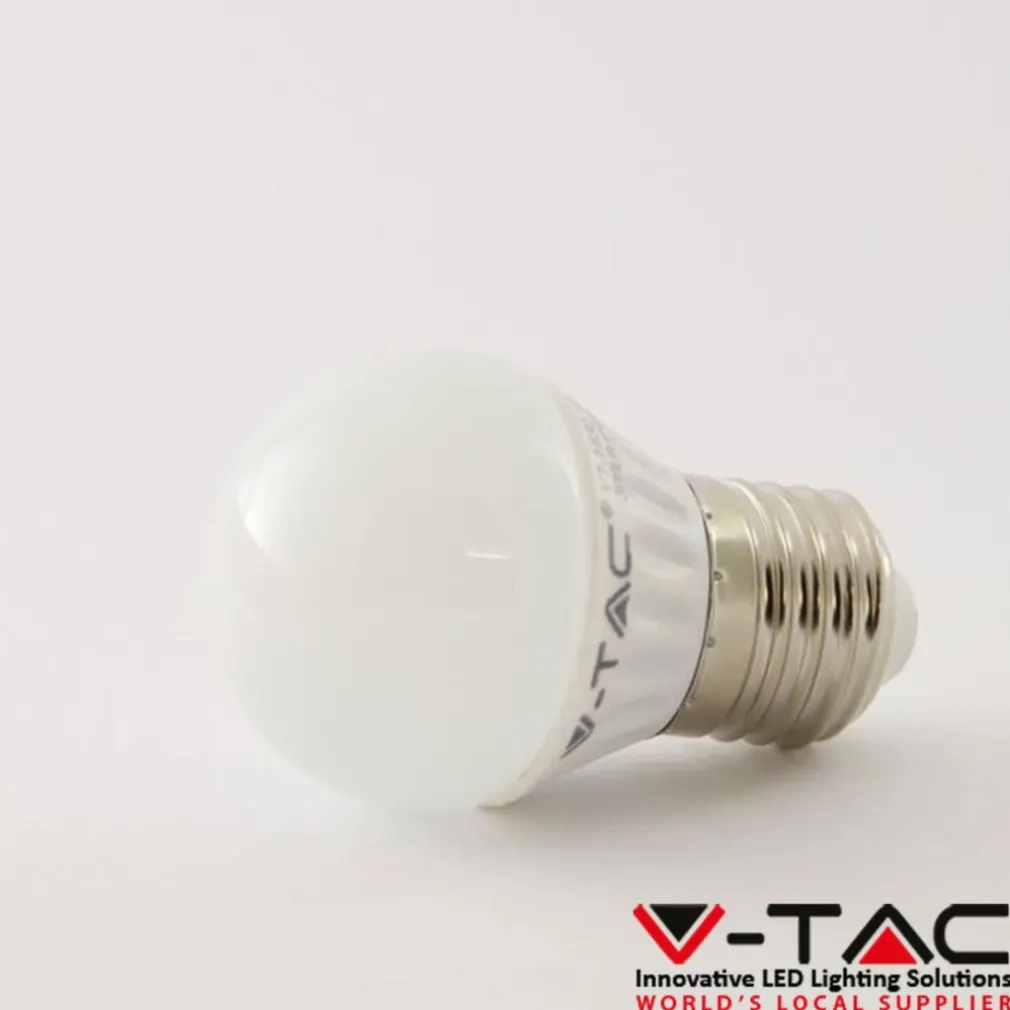 LAMPADINA LED E27 BULBO GRANDE G45 4W LUCE CALDA LAMPADA ILLUMINAZIONE VTAC 1830