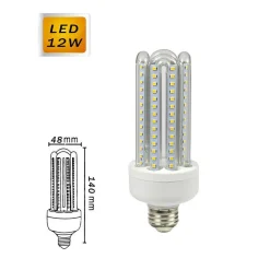 LAMPADINA LED E27 DA 12 W LUCE CALDA 3000K NATURALE 4000K FREDDA 6500K 4U-01T