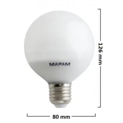 LAMPADINA LED E27 GLOBO G80 8W LUCE NATURALE 4500K BULBO SFERA PALLA ALTA QUALITÀ 00364