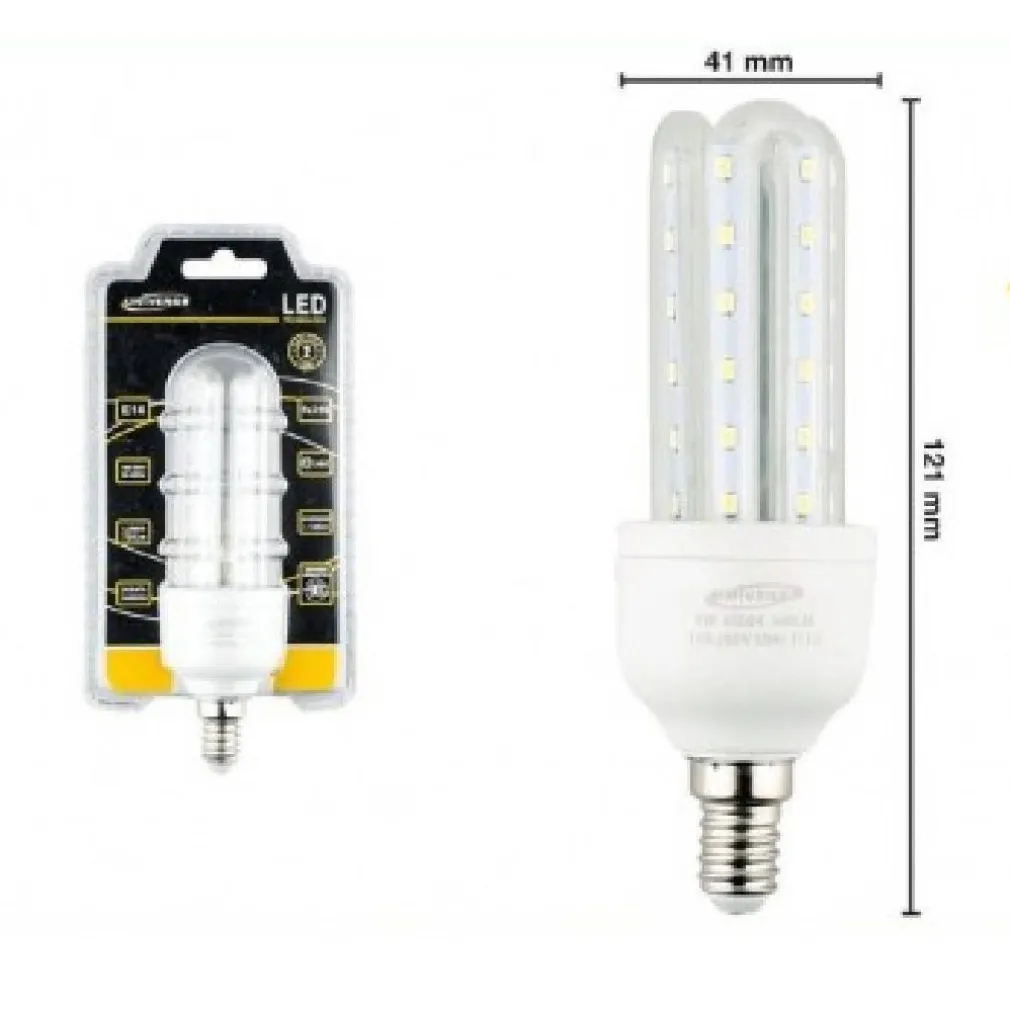 LAMPADINA LED E27 3U 6 W LUCE FREDDA 6500K NATURALE 4000K CALDA 3000K 36D 3U02T
