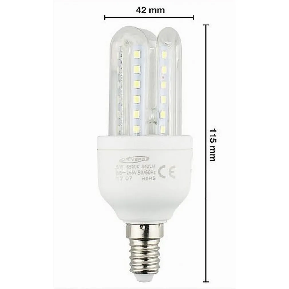 LAMPADINA LED E14 3U 6 WATT LUCE CALDA 3000K FREDDA 6500K NATURALE 4000K 3U-02