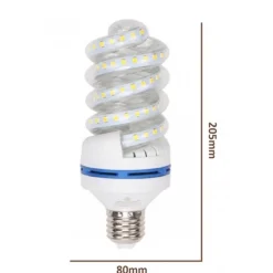 LAMPADINA LED E27 24W 2280LM TORTIGLIONE VORTICE SPIRALE LUCE NATURALE CALDA FREDDA