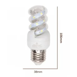 LAMPADINA LED E27 5W 475LM TORTIGLIONE VORTICE SPIRALE LUCE FREDDA NATURALE CALDA