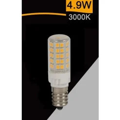 LAMPADINA LED E14 4.9W 600LM TUBOLARE LUCE 3000K 6500K 4000K SPARAC-E14-4.9W-CE2