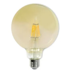 LAMPADINA LED FILAMENTO VINTAGE 12 W E27 AMBRATO GLOBO G125 LUCE CALDA G125-O12C