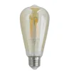 LAMPADINA LED FILAMENTO 8W ST64 E27 LUCE CALDA 2600K 880LMN VETRO AMBRATO T64-OC