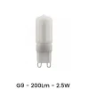 LAMPADINA LED G9 2.5 WATT LUCE BIANCO CALDO 3000K FREDDO 6500K NATURALE 4000K