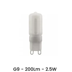 LAMPADINA LED G9 2.5 WATT LUCE BIANCO CALDO 3000K FREDDO 6500K NATURALE 4000K