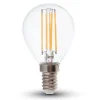 LAMPADINA LED G45 A FILAMENTO E14 SFERA LUCE NATURALE FREDDA CALDA 4 W G45-T
