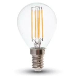 LAMPADINA LED G45 A FILAMENTO E14 SFERA LUCE NATURALE FREDDA CALDA 4 W G45-T
