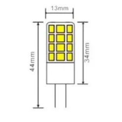LAMPADINA LED G4 AC/DC 12V 3 WATT 360 LM LUCE 6500K 3000K 4000K SPARDC-G4-3W-002