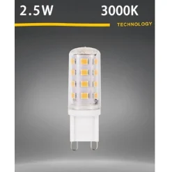 LAMPADINA LED G9 SPOTLIGHT 2.5W TUBOLARE LUCE CALDA FREDDA NATURALE 250LM G9-2.5W