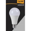 LAMPADINA LED GLOBO E27 16W LUCE FREDDA 6500K CALDA 3000K NATURALE 4000K A70-16W