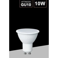 LAMPADINA LED GU10 10WATT FARETTO SPOTLIGHT 110° LUCE 3000K 4000K 6500K GU10-10W