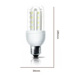 LAMPADINA LED JN17 ATTACCO E27 3W 2U LUCE NATURALE 4000K TUBOLARE LINEARE 285LM 87255
