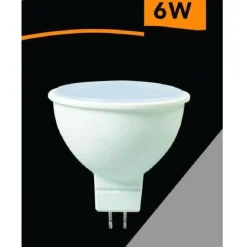 LAMPADINA LED MR16 6W 12V LUCE FREDDA 6500K CALDA 3000K NATURALE 4000K MR16-12V