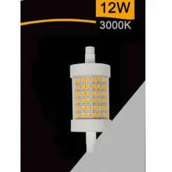 LAMPADINA LED R7S 12 WATT 1320 LUMEN LUCE 3000K 6500K 4000K SPARAC-R7S-12W-002
