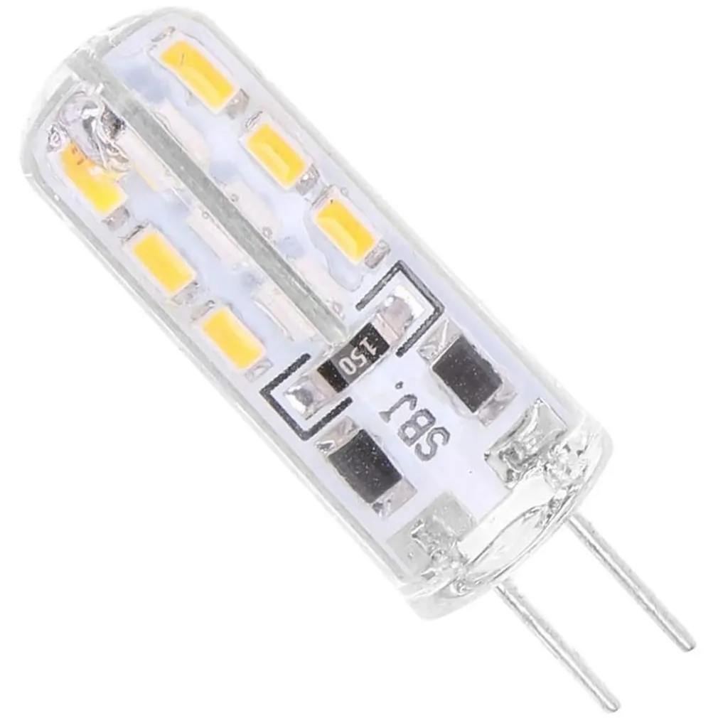 LAMPADINA LED 3W 24 SMD G4 3014 ATTACCO A SPILLO LUCE BIANCA CALDA FREDDA 12V