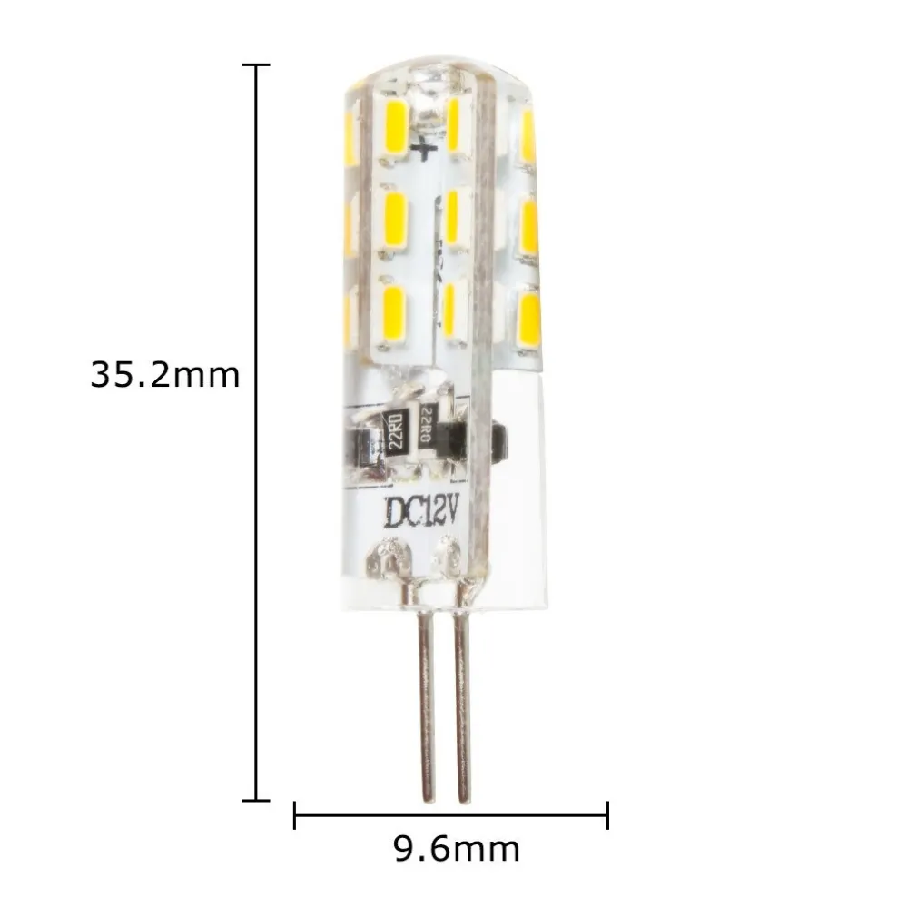 LAMPADINA LED 3W 24 SMD G4 3014 ATTACCO A SPILLO LUCE BIANCA CALDA FREDDA 12V