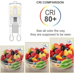 LAMPADINA PER FARETTO 2W LED 2 SMD 3535 ATTACCO G9 LUCE BIANCA FREDDA CALDA 220V