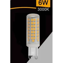 LAMPADINA TUBOLARE LED SMD G9 6 W 680 LM LUCE 3000K 4000K 6500K SPARAC-G9-6W-CE2