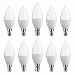 LAMPADINE A LED E14 C37 FORMA EFFETTO CANDELA 4,5W LUCE CALDA FREDDA NATURALE