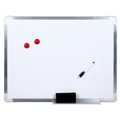 LAVAGNA MAGNETICA XL STRUTTURA ALLUMINIO FONDO BIANCO LACCATO 45 X 60 CM BACHECA