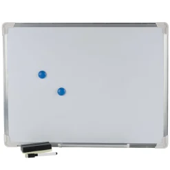 LAVAGNA MAGNETICA XL STRUTTURA ALLUMINIO FONDO BIANCO LACCATO 45 X 60 CM BACHECA