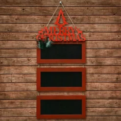 LAVAGNE IN LEGNO CON SCRITTA MERRY CHRISTMAS 3 COLORI 57CM DECORAZIONI NATALIZIE