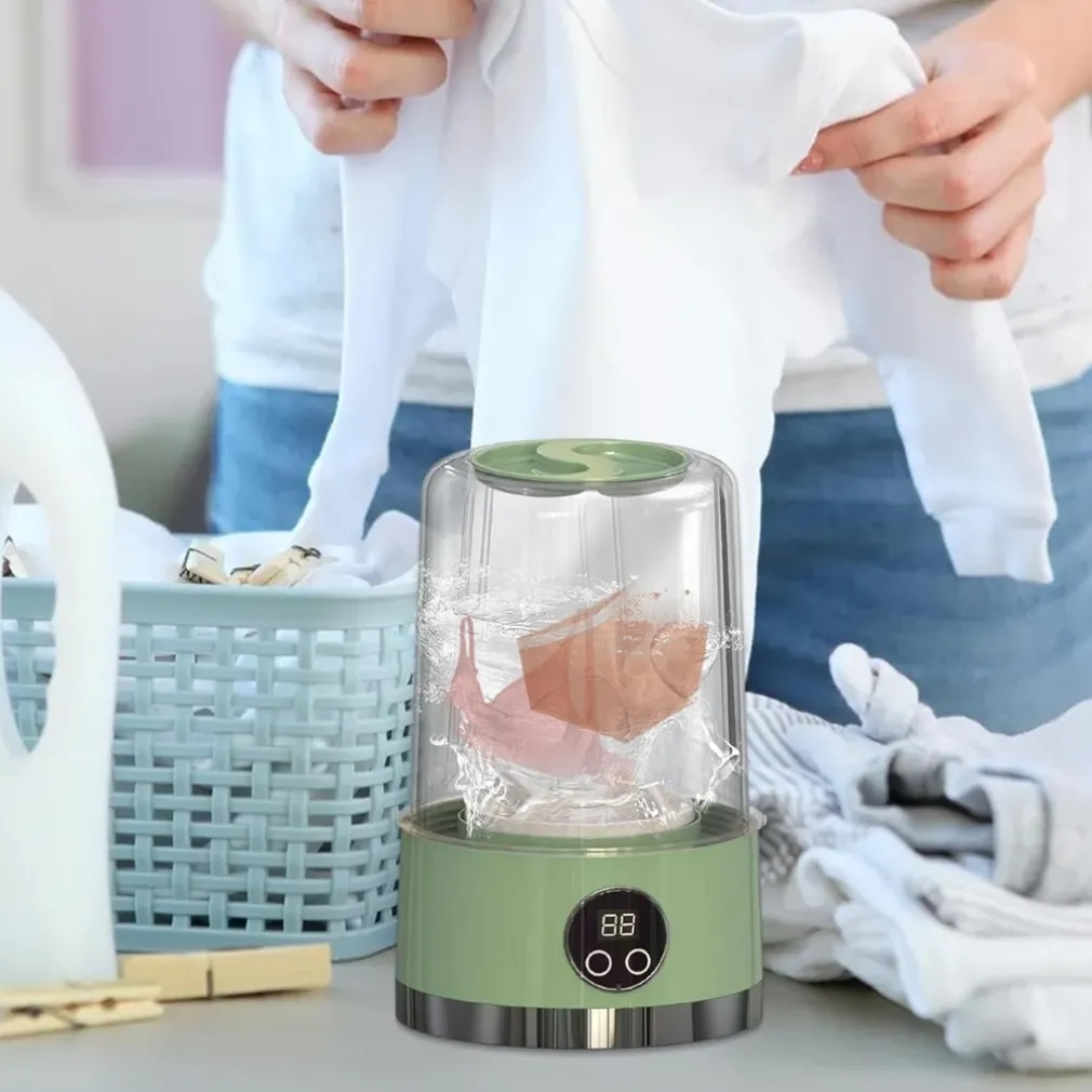 LAVATRICE PORTATILE PULIZIA MUTANDE SILENZIOSA WIRELESS PER DORMITORI CAMPEGGIO VIAGGIO