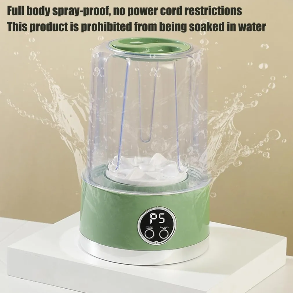 LAVATRICE PORTATILE PULIZIA MUTANDE SILENZIOSA WIRELESS PER DORMITORI CAMPEGGIO VIAGGIO