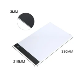 LED ART LIGHT PAD TAVOLO SUPPORTO LUMINOSO PER TRACCIARE DISEGNI ARTISTI FTO A4