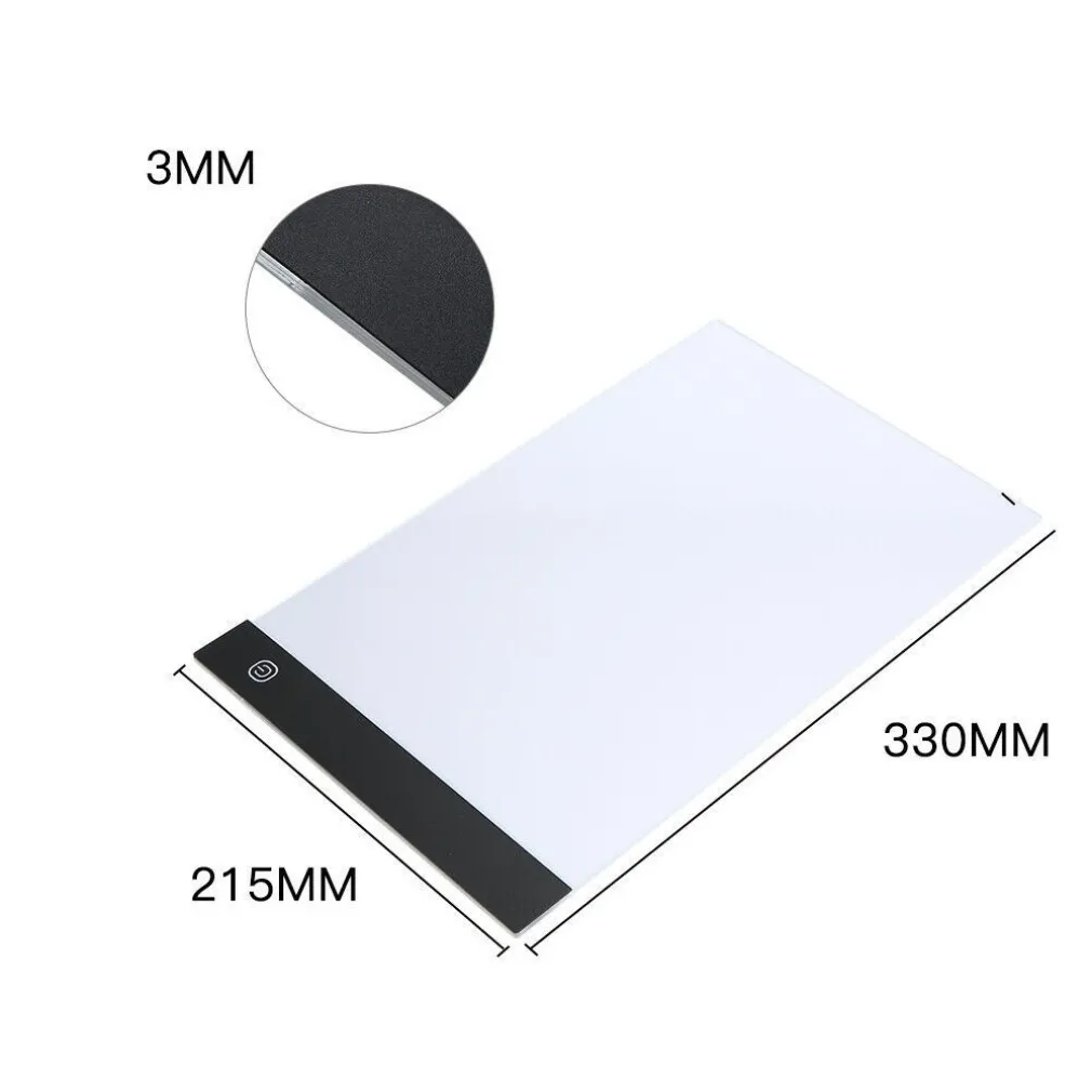 LED ART LIGHT PAD TAVOLO SUPPORTO LUMINOSO PER TRACCIARE DISEGNI ARTISTI FTO A4