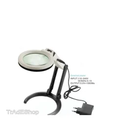LENTE DI INGRANDIMENTO DA TAVOLO LAMPADA CON 10 LED PORTATILE 120 MM A 28MM