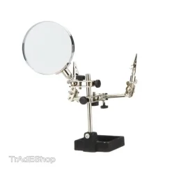 LENTE INGRANDIMENTO CON PINZE DA TAVOLO TOOL RIPARAZIONI SALDATURE ORIENTABILE