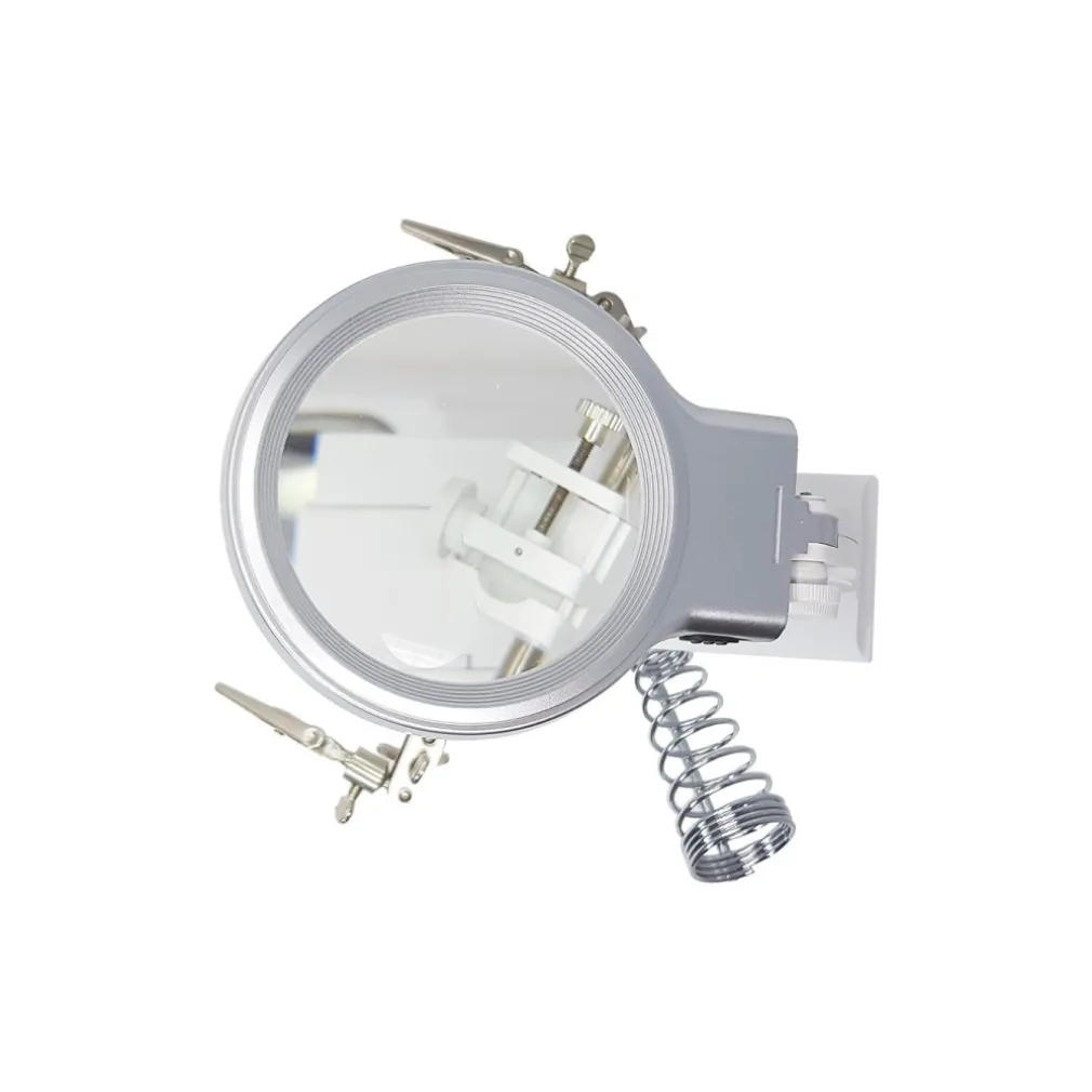 LENTE INGRANDIMENTO PINZE DA TAVOLO LUCE LED RIPARAZIONI SALDATURE ORIENTABILE