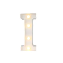 LETTERA I LUMINOSA CON LUCI LED A BATTERIA DECORAZIONI PER LA CASA DIM. 22 CM